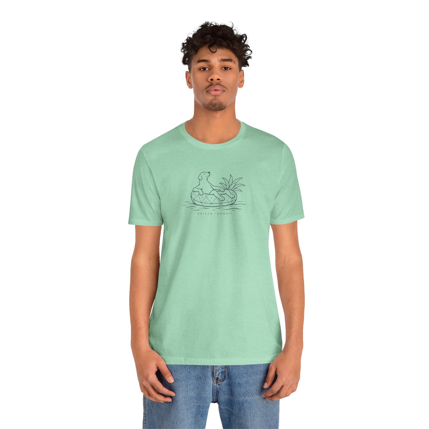 Koa Pineapple Floatie Dog Tee | Coastal Hawaii Tee