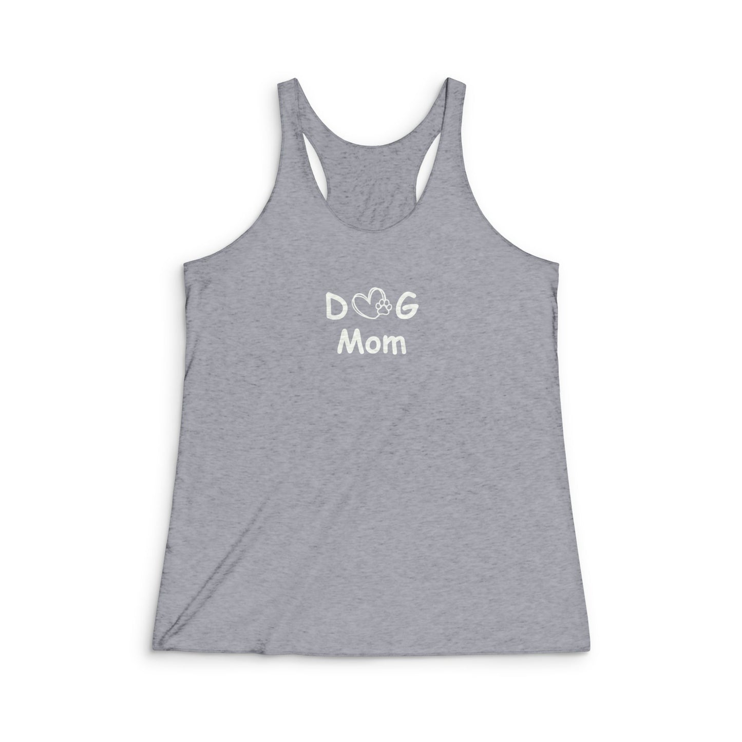 Dog Mom Triblend Racerback Tank