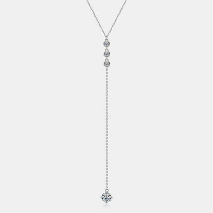 1.3 Carat Moissanite 925 Sterling Silver Drop Necklace - Global Village Kailua Boutique