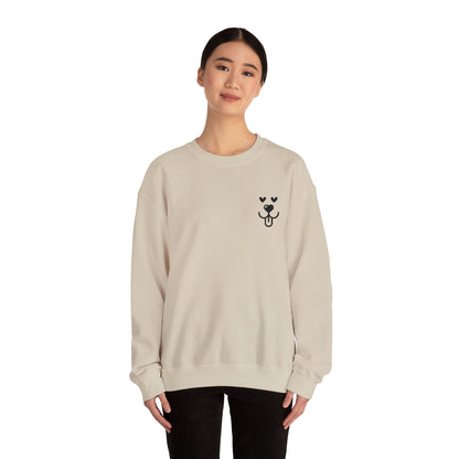 Crewneck Sweatshirt Embroidered All Love Dog