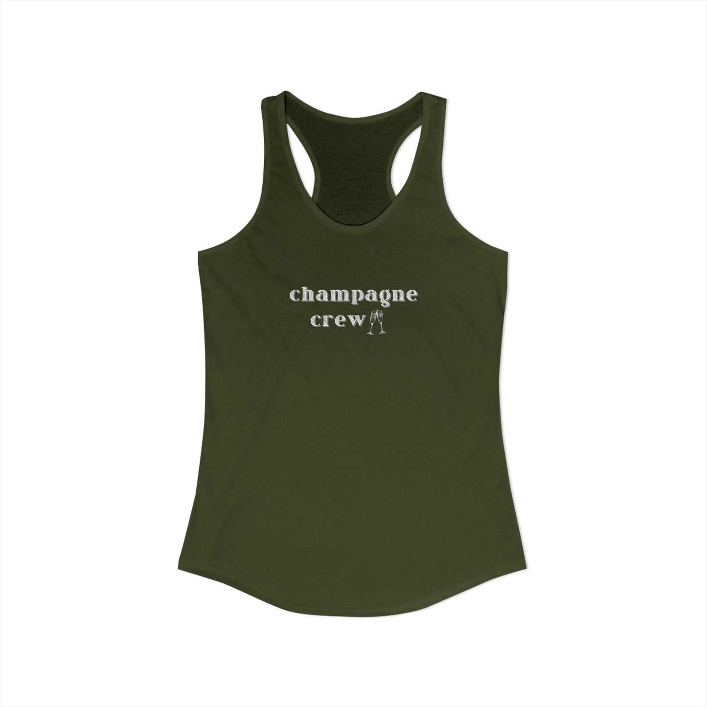 Champagne Crew Racerback Tank – Pop, Fizz, Chill