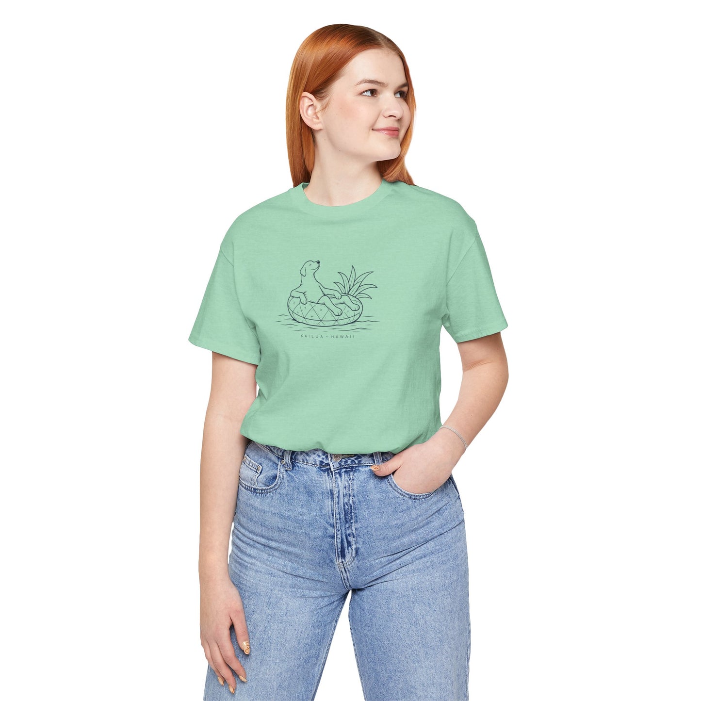 Koa Pineapple Floatie Dog Tee | Coastal Hawaii Tee