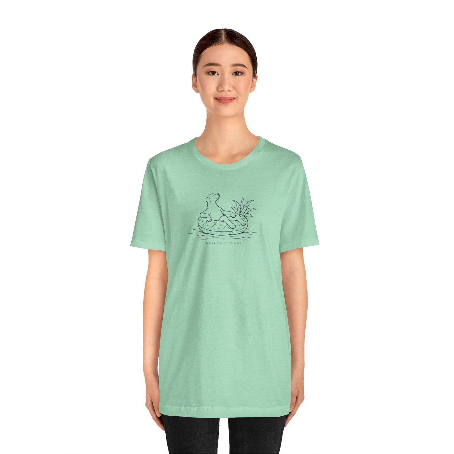 Koa Pineapple Floatie Dog Tee | Coastal Hawaii Tee