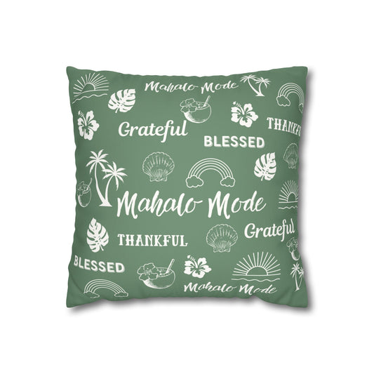 Faux Suede Square Pillow Mahalo Mode Sage (4 sizes)