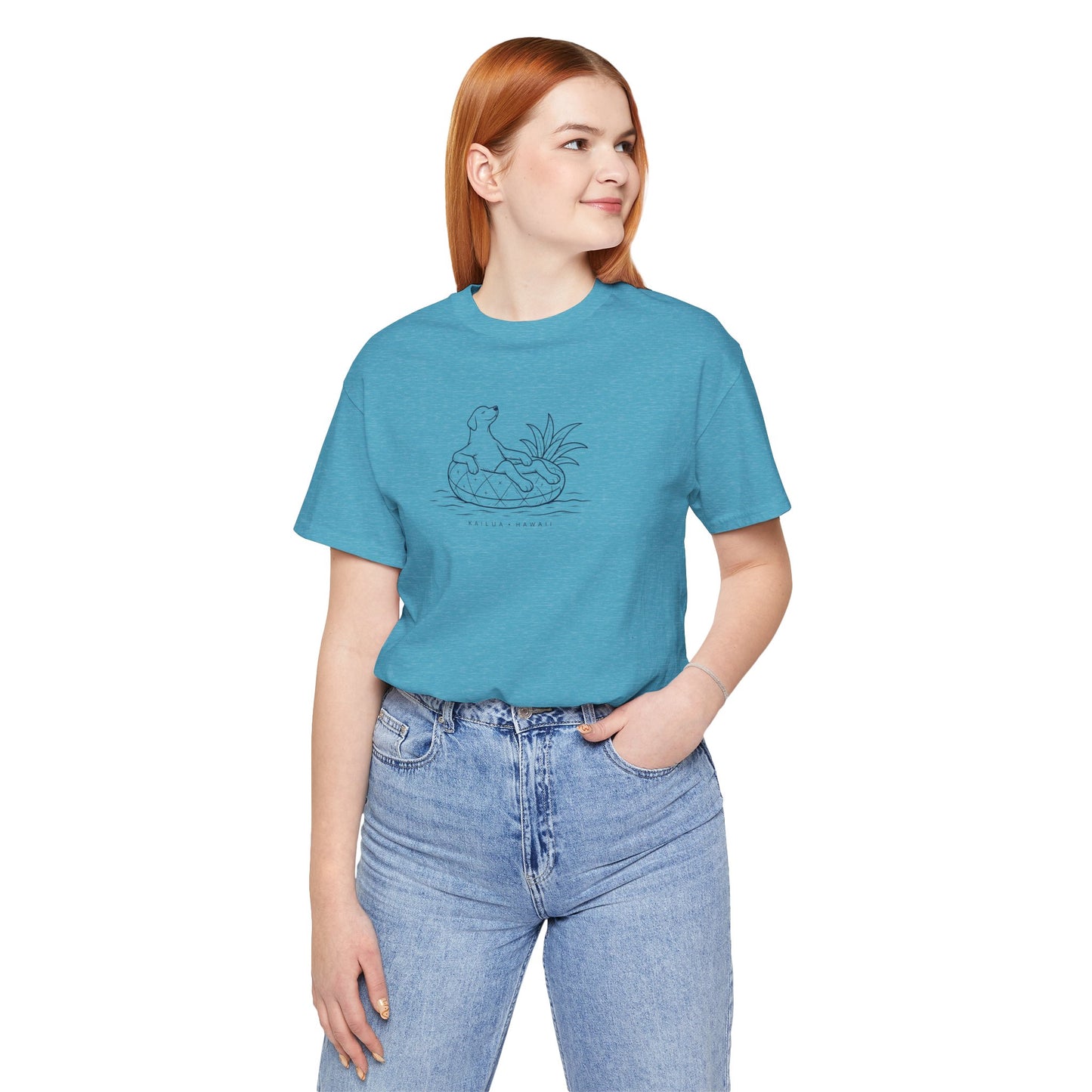 Koa Pineapple Floatie Dog Tee | Coastal Hawaii Tee