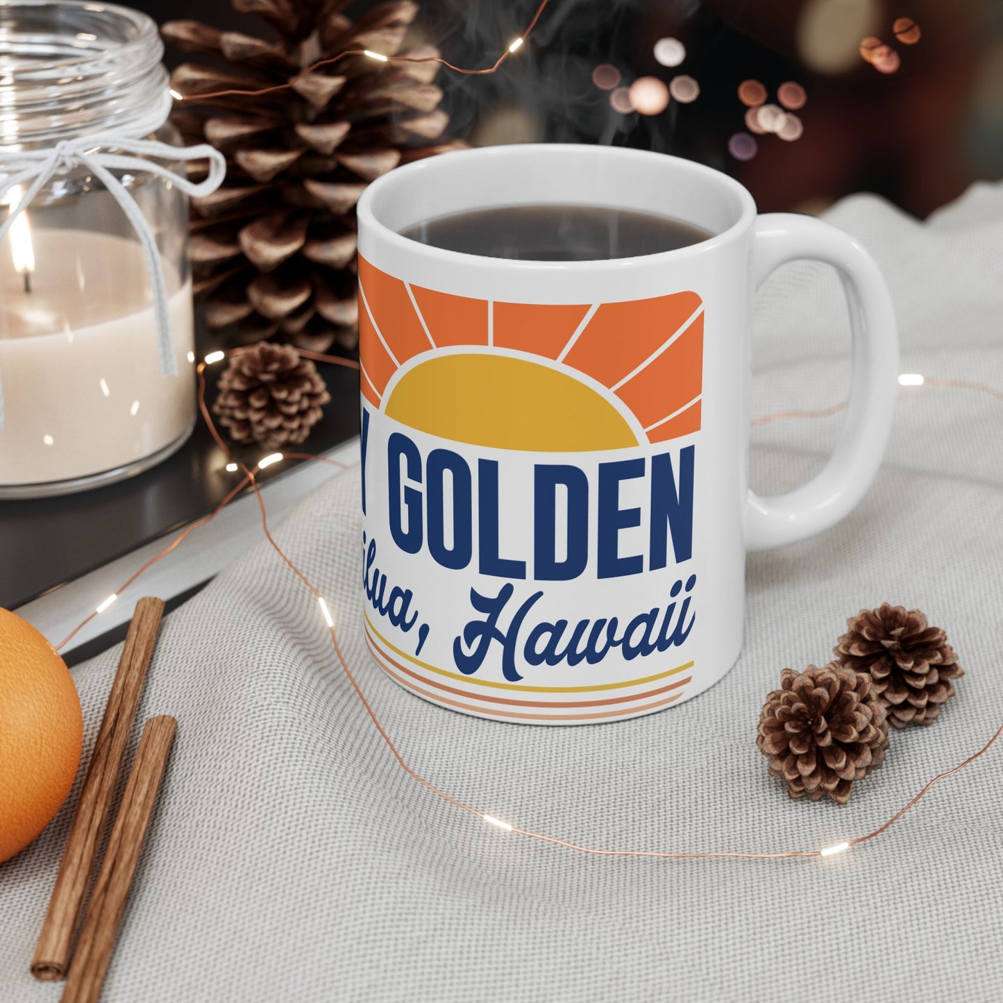 Stay Golden Coffee Mug | Hawaii-Inspired Ceramic Mug