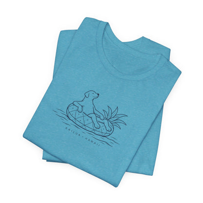 Koa Pineapple Floatie Dog Tee | Coastal Hawaii Tee
