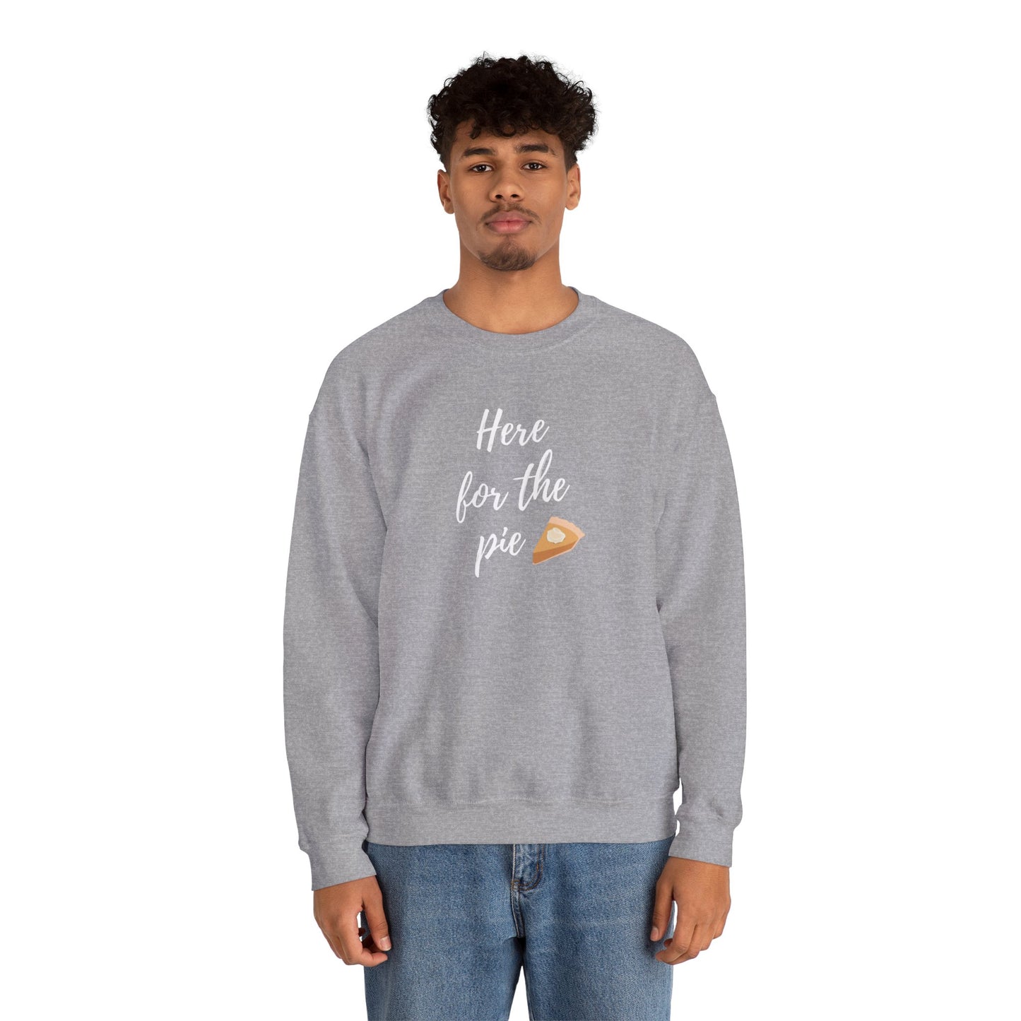 Here for the Pie Unisex Heavy Blend Crewneck Sweatshirt