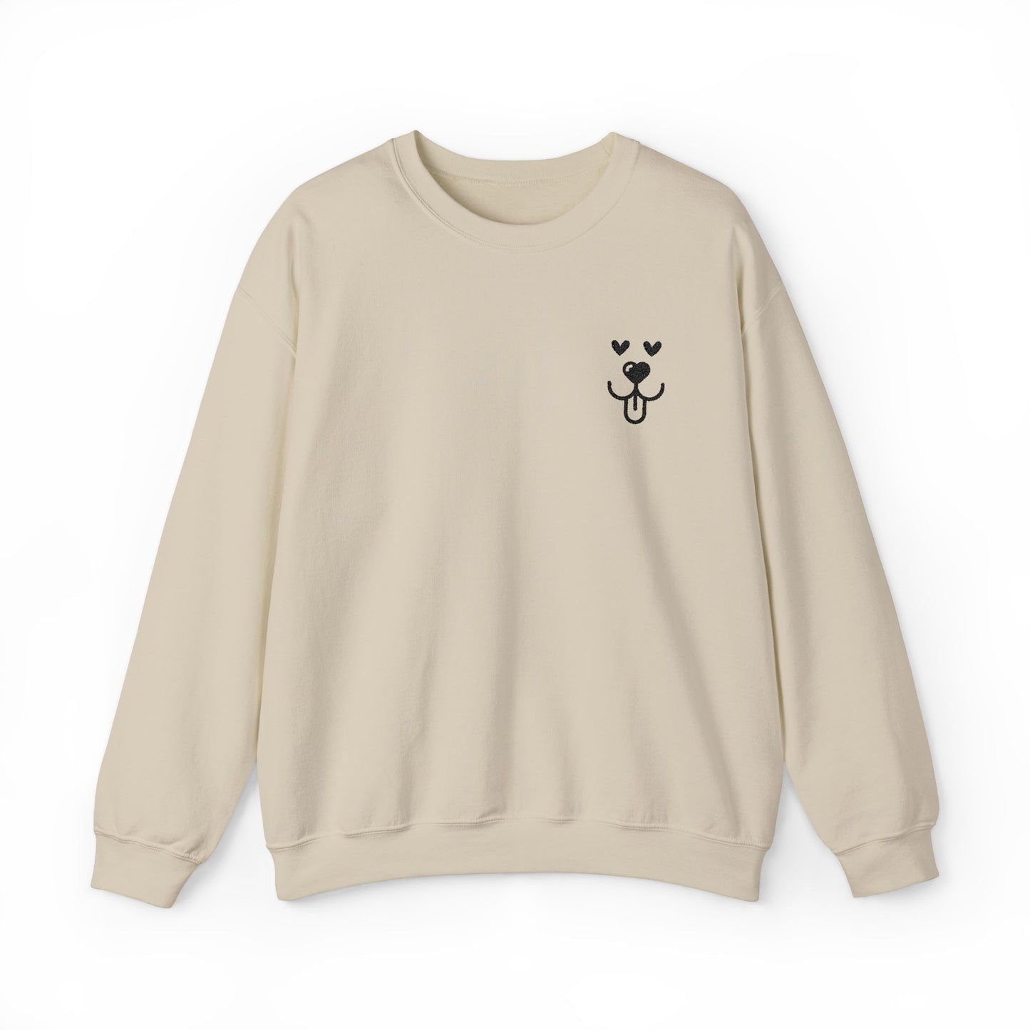 Crewneck Sweatshirt Embroidered All Love Dog