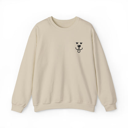 Crewneck Sweatshirt Embroidered All Love Dog