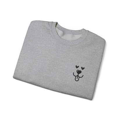 Crewneck Sweatshirt Embroidered All Love Dog