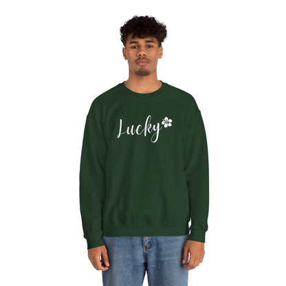 Lucky Script Hibiscus Unisex Heavy Blend Crewneck Sweatshirt