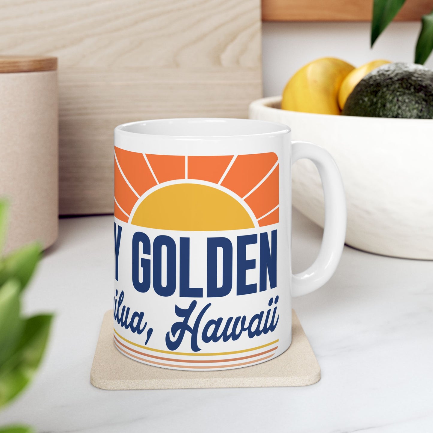 Stay Golden Coffee Mug | Hawaii-Inspired Ceramic Mug