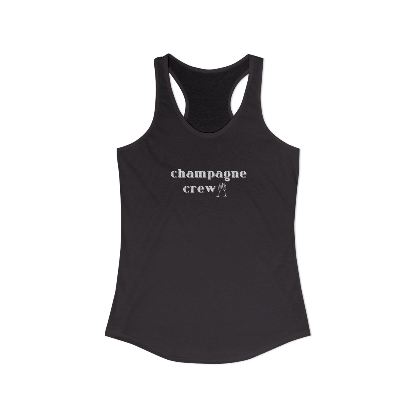Champagne Crew Racerback Tank – Pop, Fizz, Chill