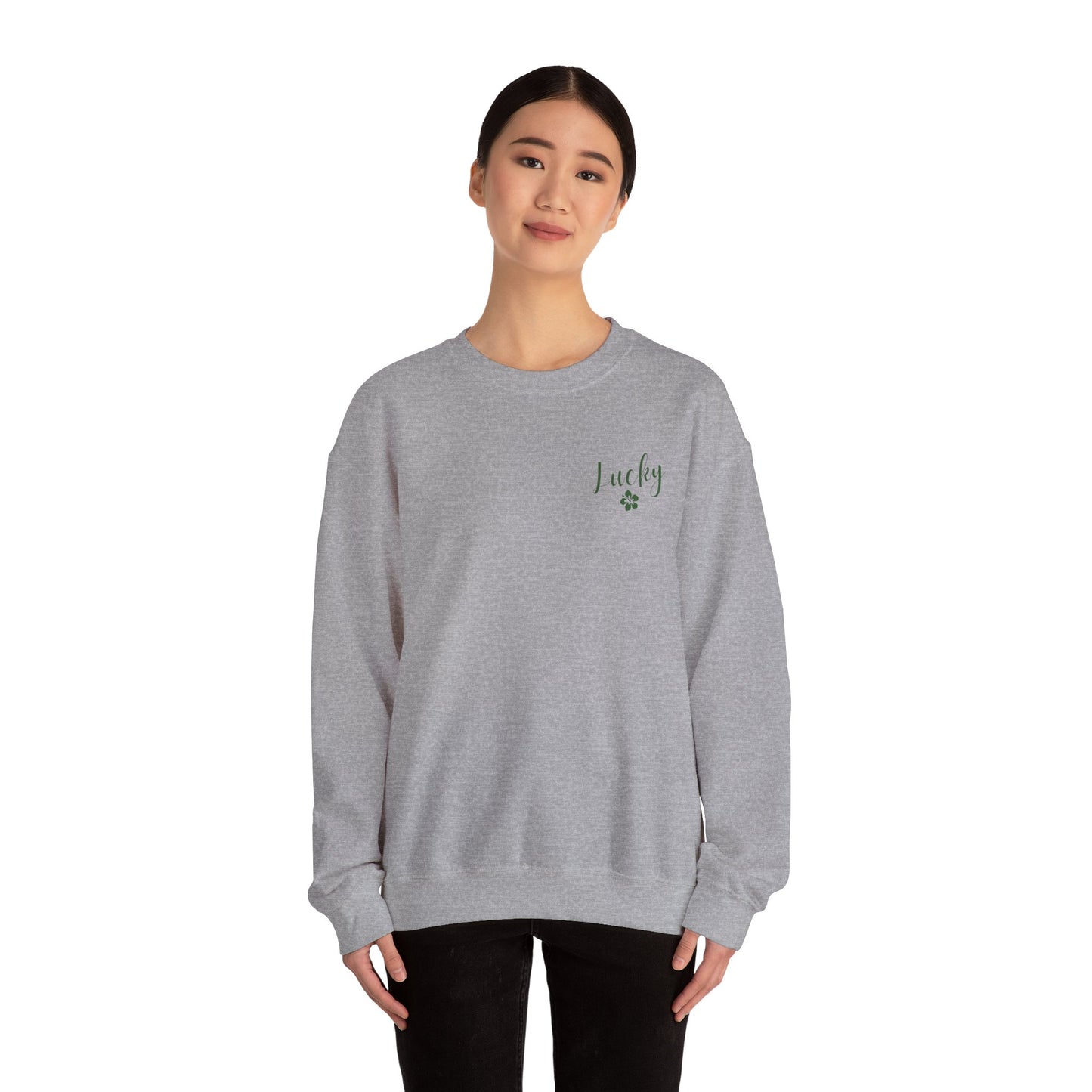 Lucky Hibiscus Stack Unisex Heavy Blend Crewneck Sweatshirt