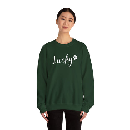 Lucky Script Hibiscus Unisex Heavy Blend Crewneck Sweatshirt