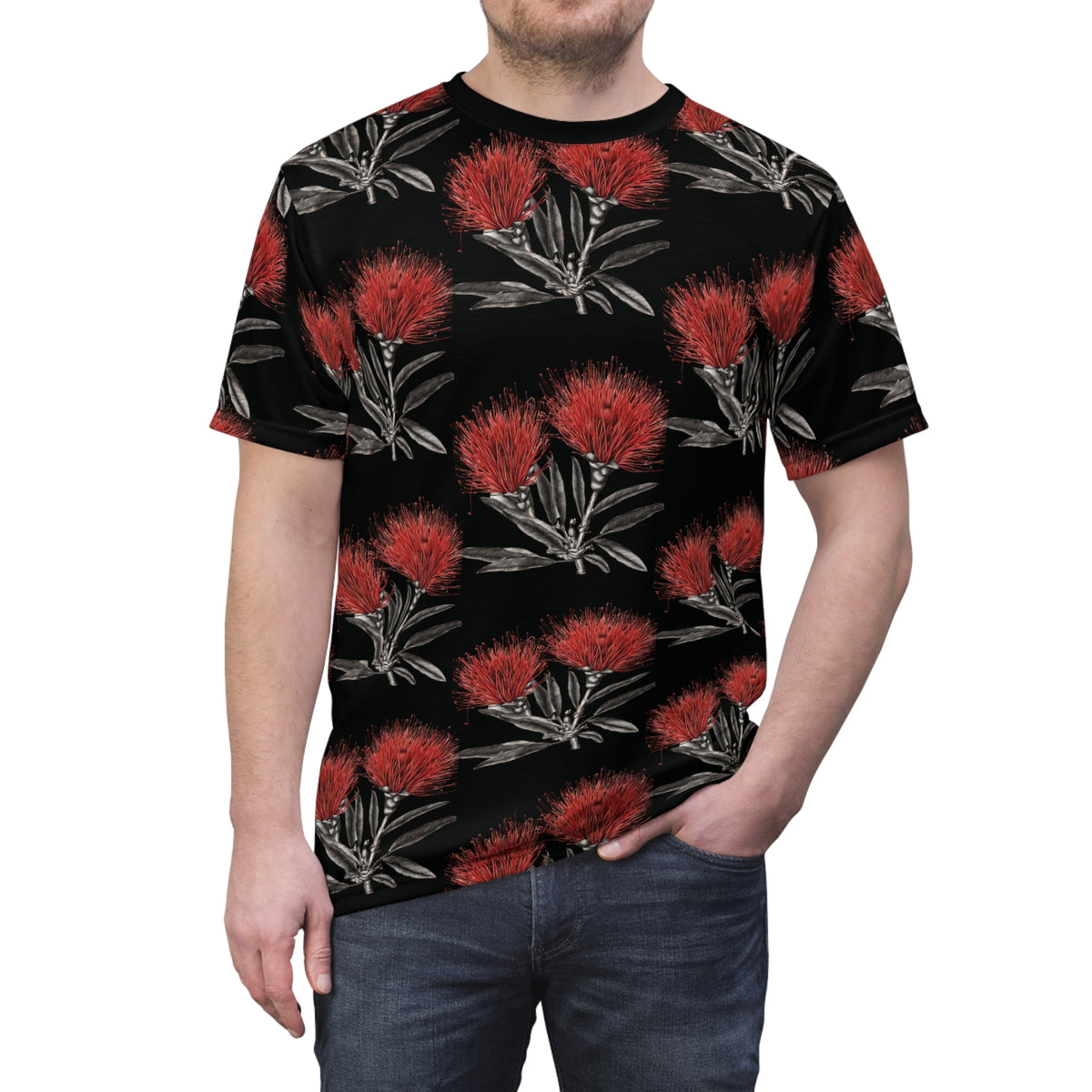 ʻŌhiʻa Lehua Hawaiian Floral All-Over Print Tee