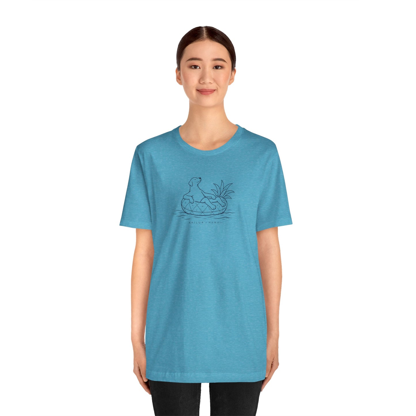 Koa Pineapple Floatie Dog Tee | Coastal Hawaii Tee