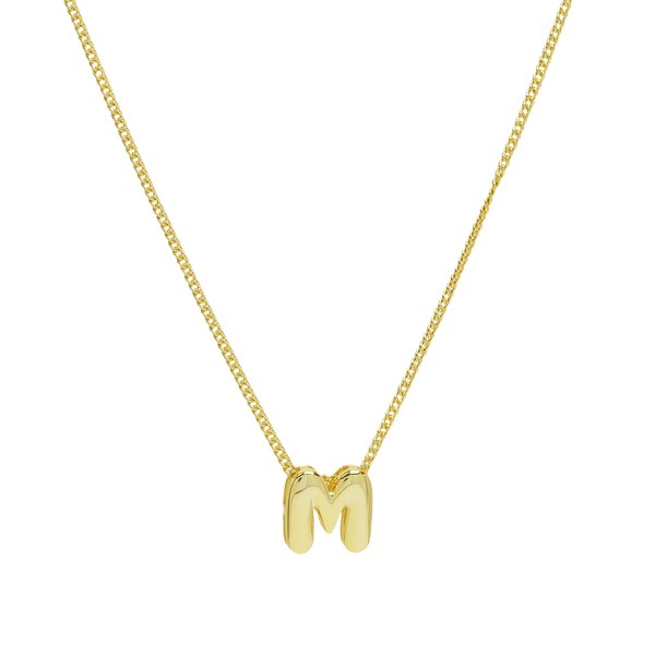 Mini Bubble Initial Letter Necklace