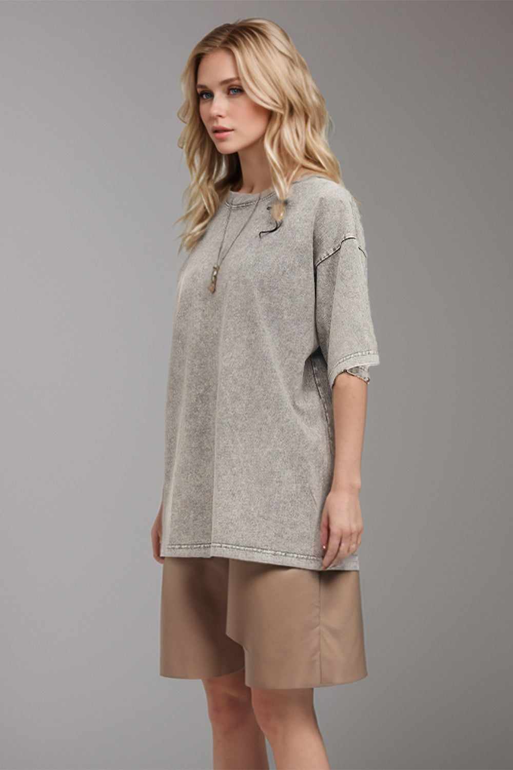 Basic Bae Cotton Round Neck Half Sleeve Tee