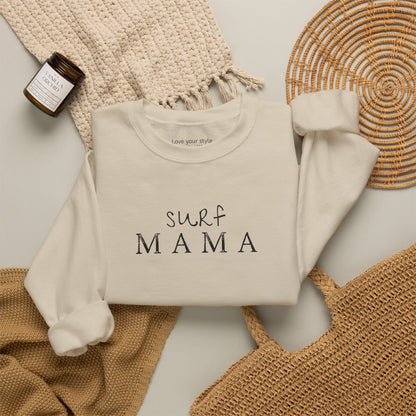 Surf Mama Sweatshirt | Hawaii Beach Graphic Pullover