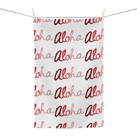 Aloha Red Hawaiʻi Kitchen Towel