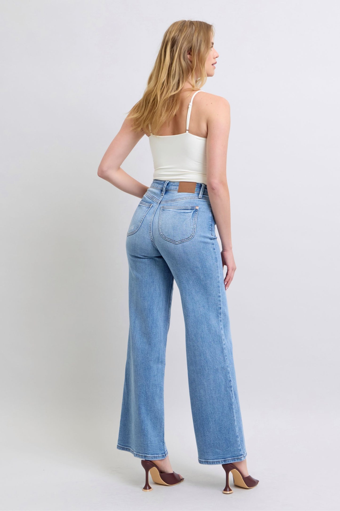 Judy Blue Wide Leg High Waist Jeans with Pockets