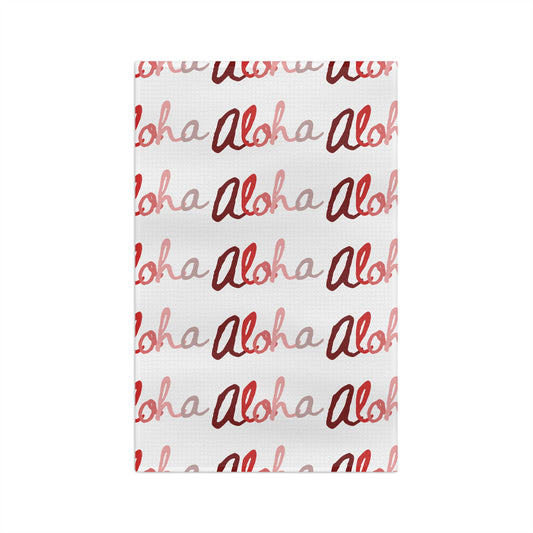 Aloha Red Hawaiʻi Kitchen Towel