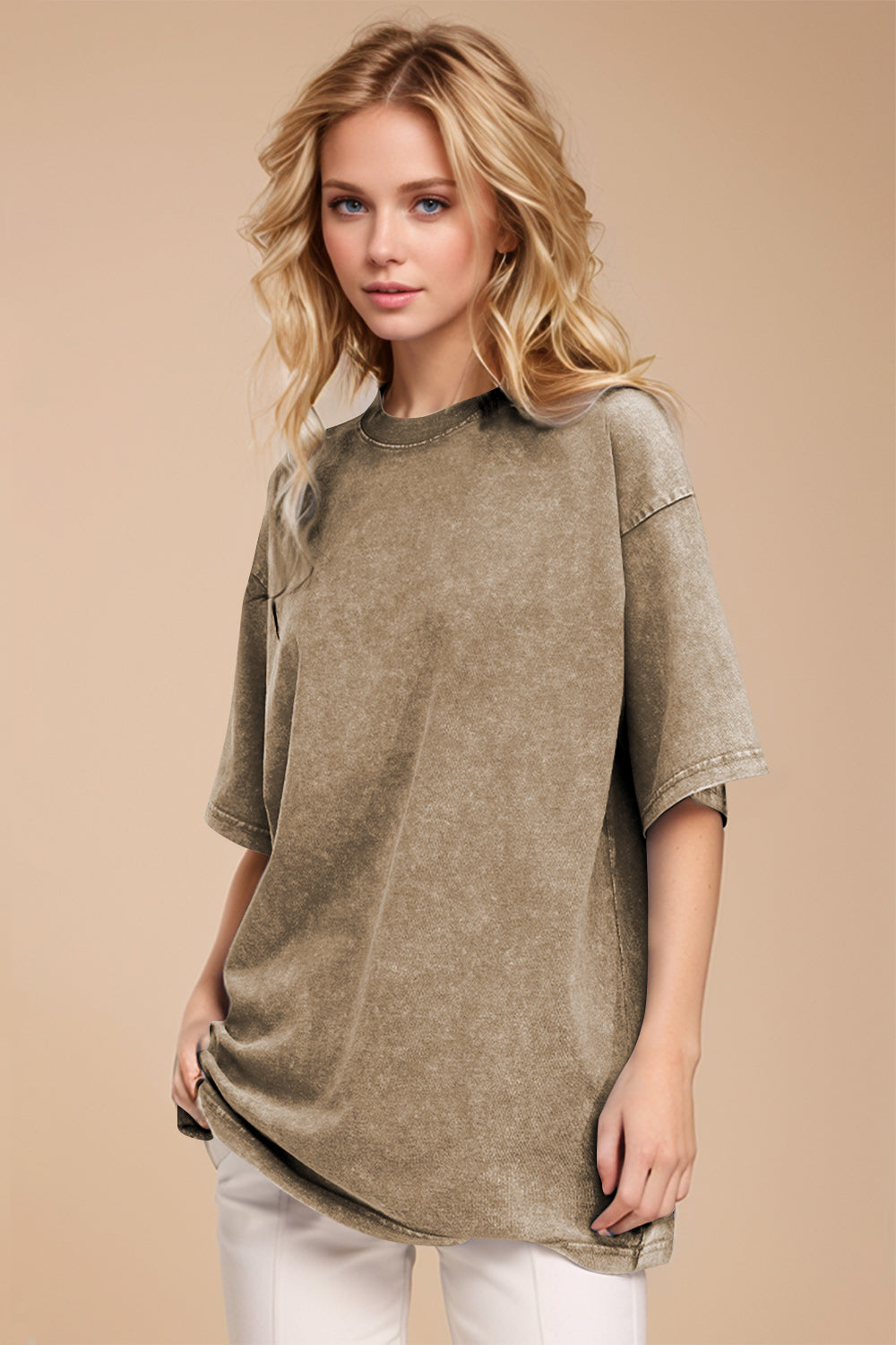Basic Bae Cotton Round Neck Half Sleeve Tee