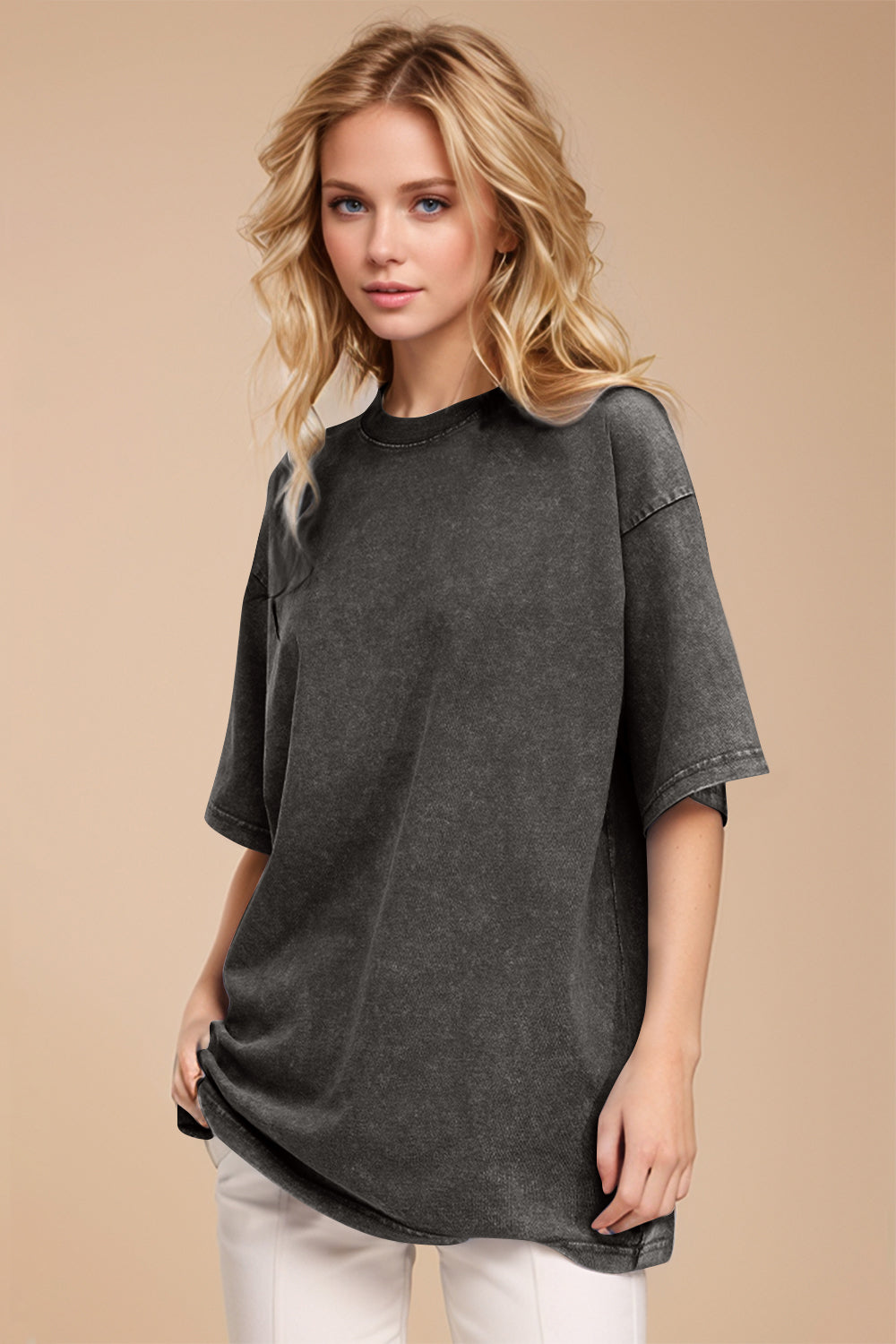 Basic Bae Cotton Round Neck Half Sleeve Tee