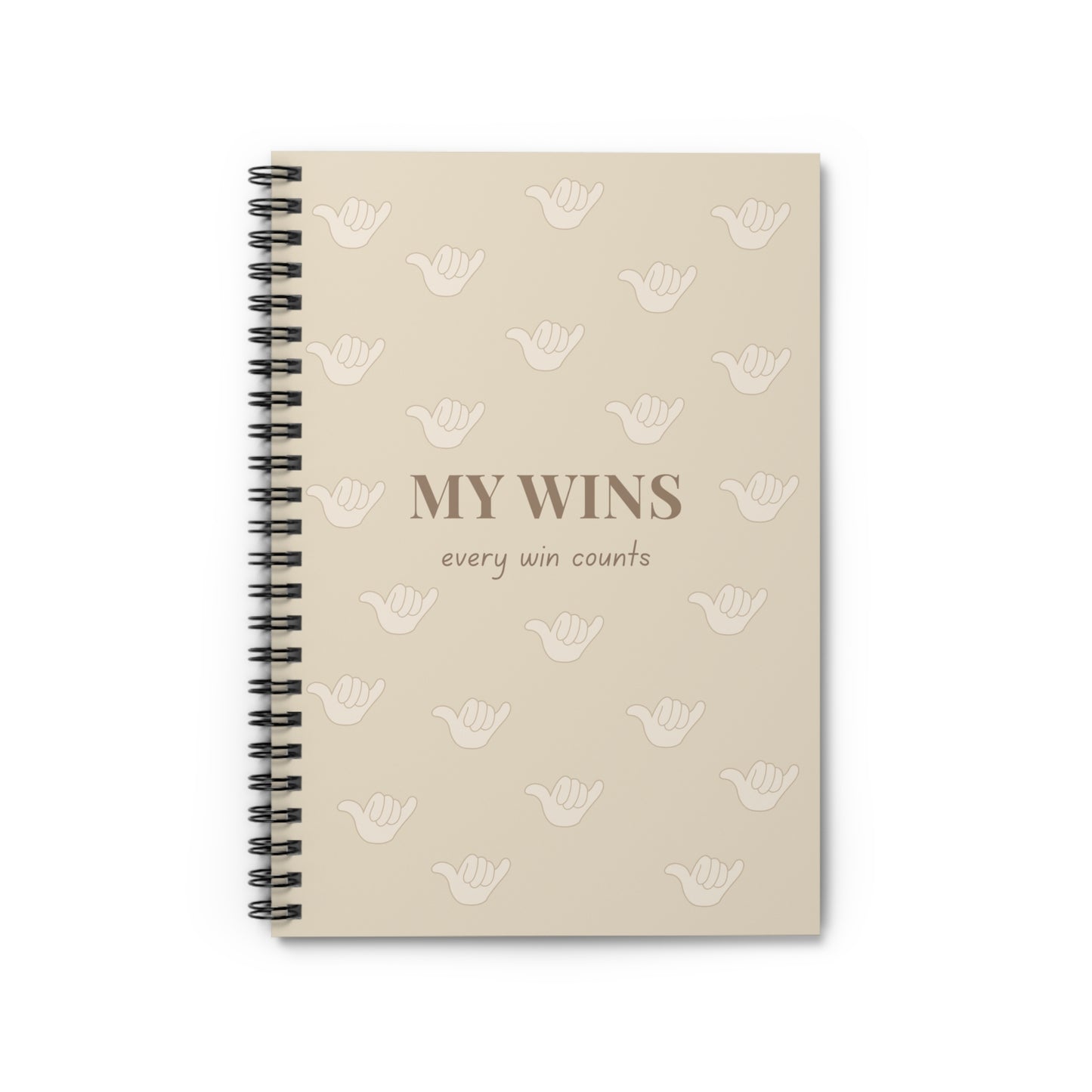 My Wins Spiral Notebook — 'My Wins: every win counts' Ruled Journal for Gratitude & Goal Tracking