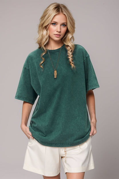 Basic Bae Cotton Round Neck Half Sleeve Tee
