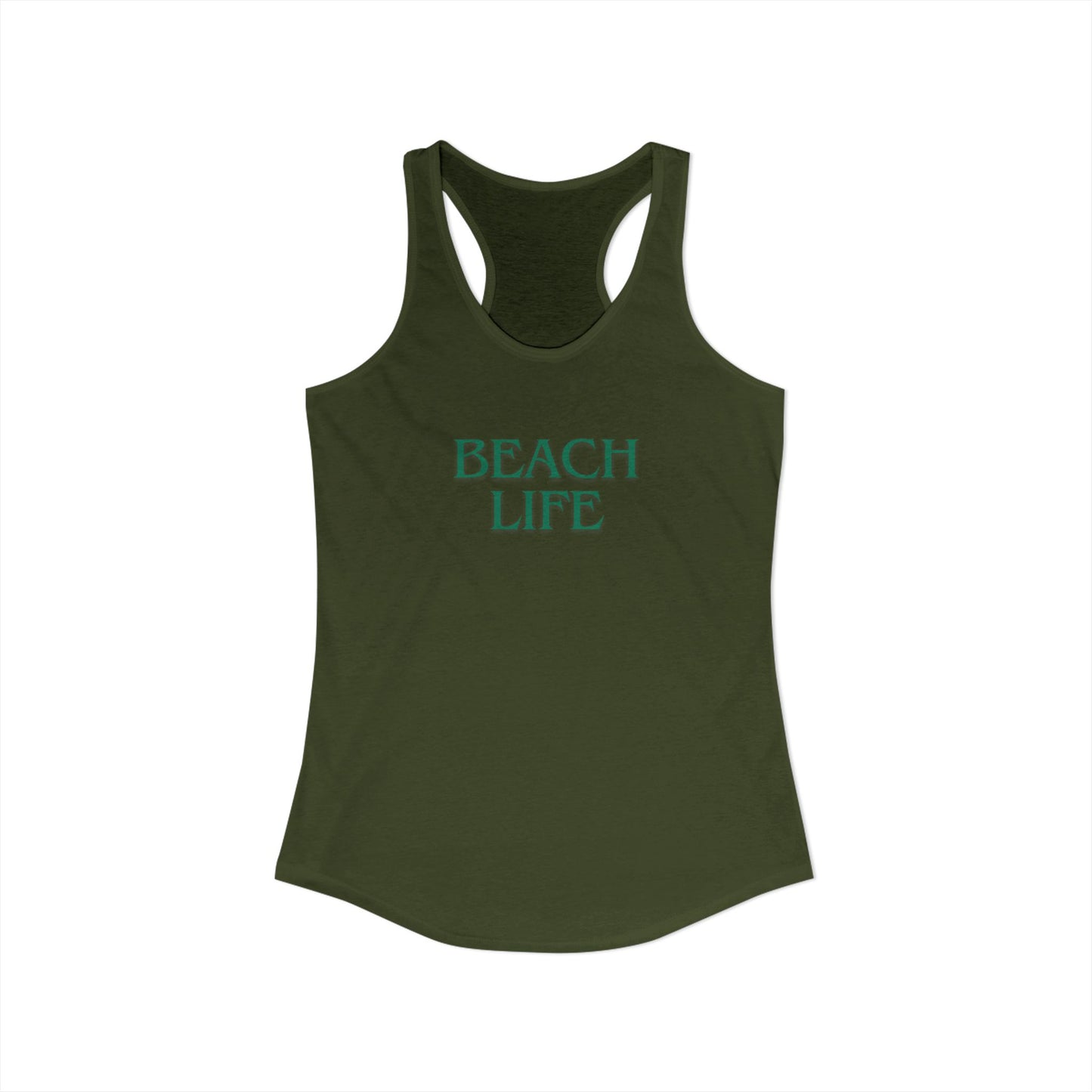 Beach Life Racerback Tank – Salty Air, Sandy Toes