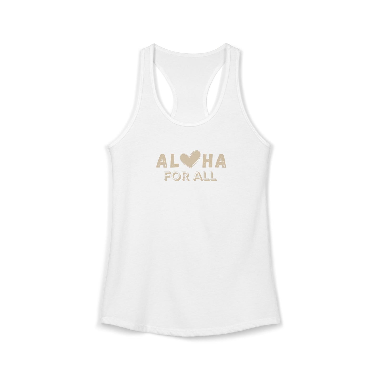 Aloha For All Heart Racerback Tank - Next Level Cotton Blend