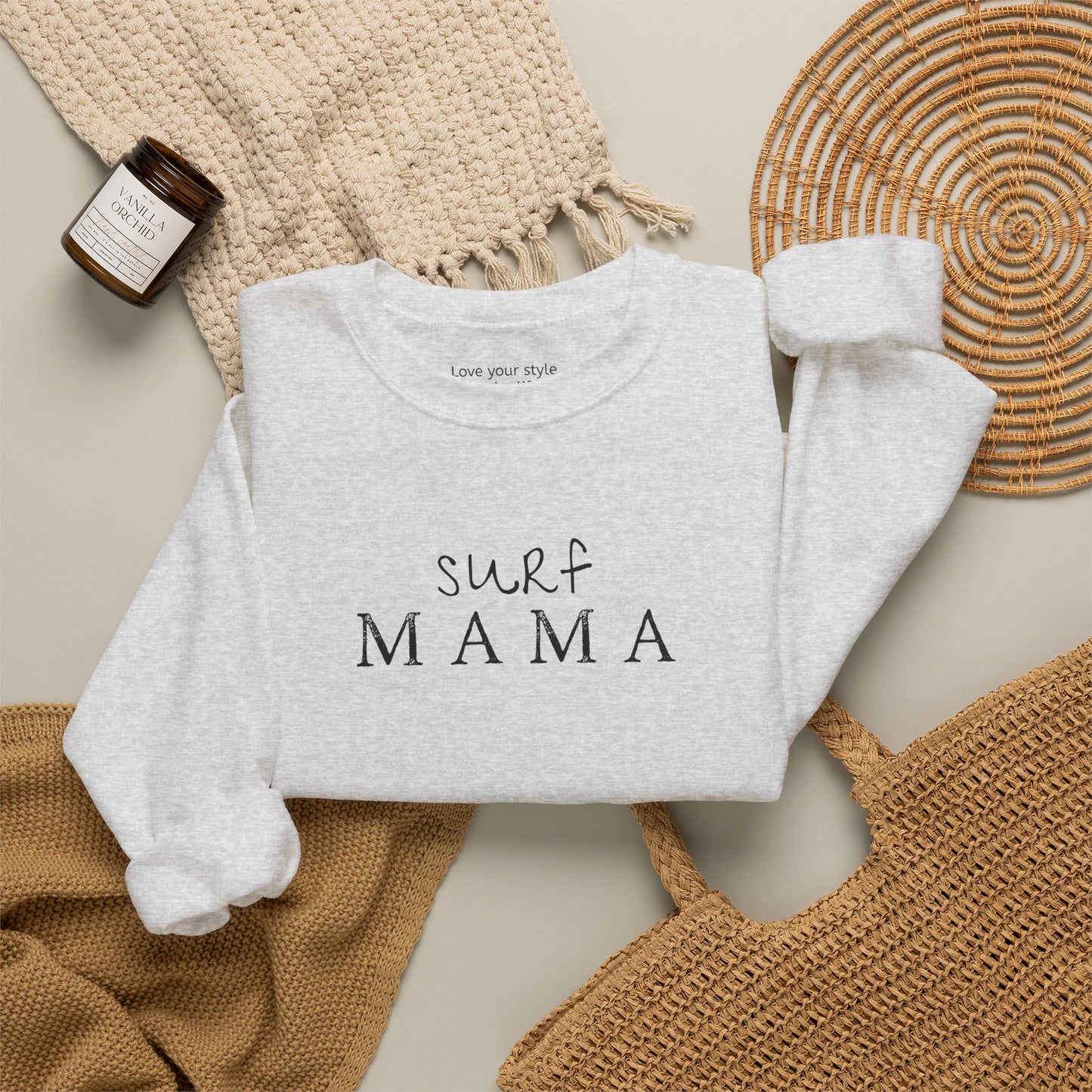 Surf Mama Sweatshirt | Hawaii Beach Graphic Pullover