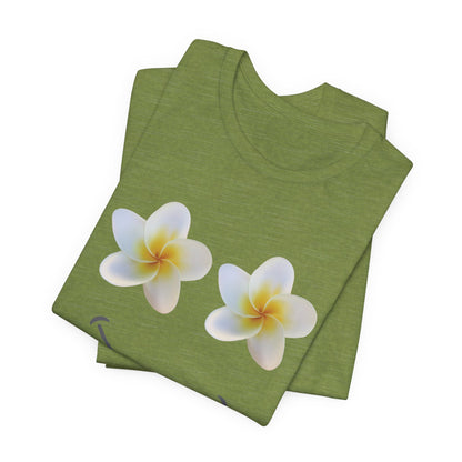Plumeria Happy Face Unisex Jersey Tee | Hawaii Graphic Tee