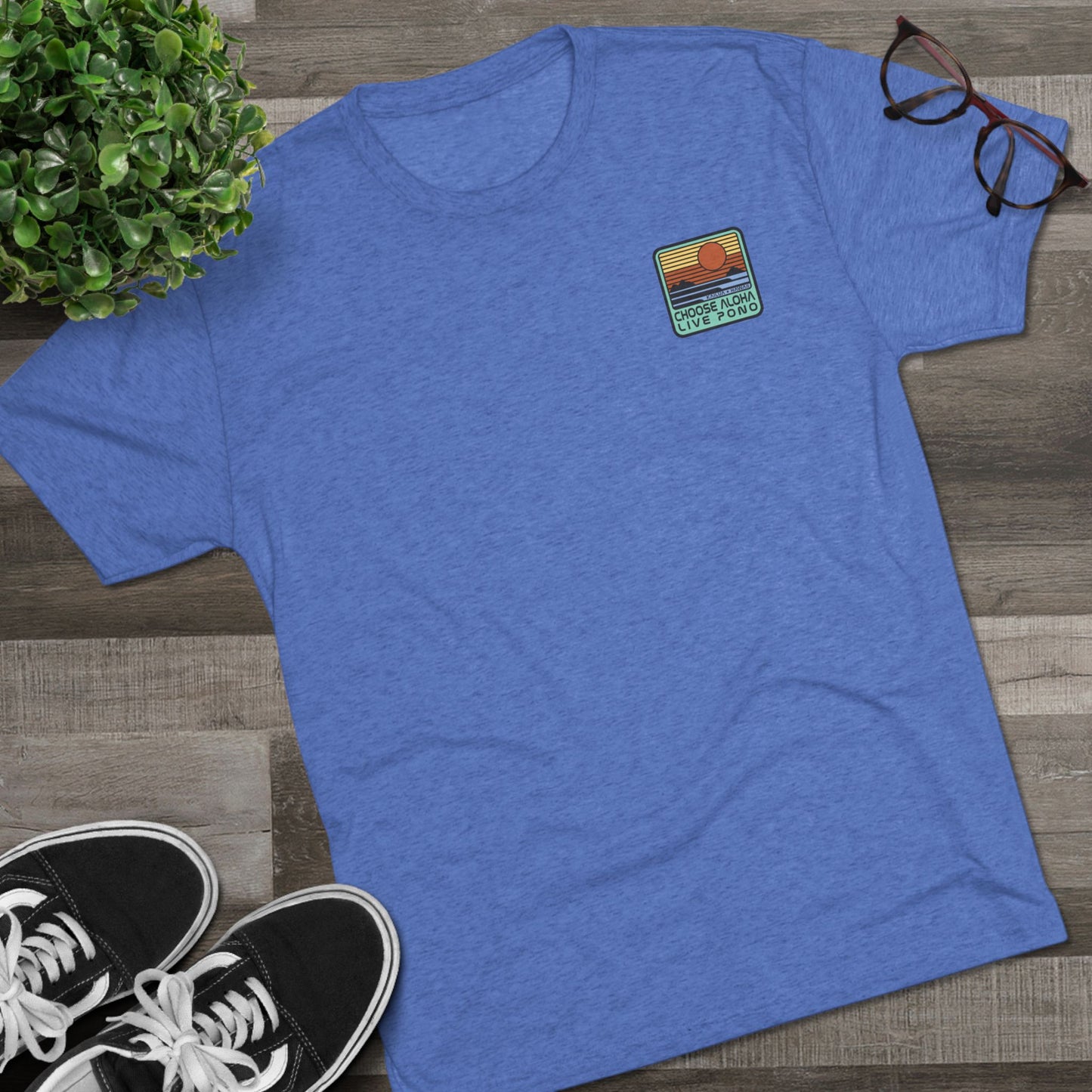 Choose Aloha Live Pono Unisex Triblend Crew Tee