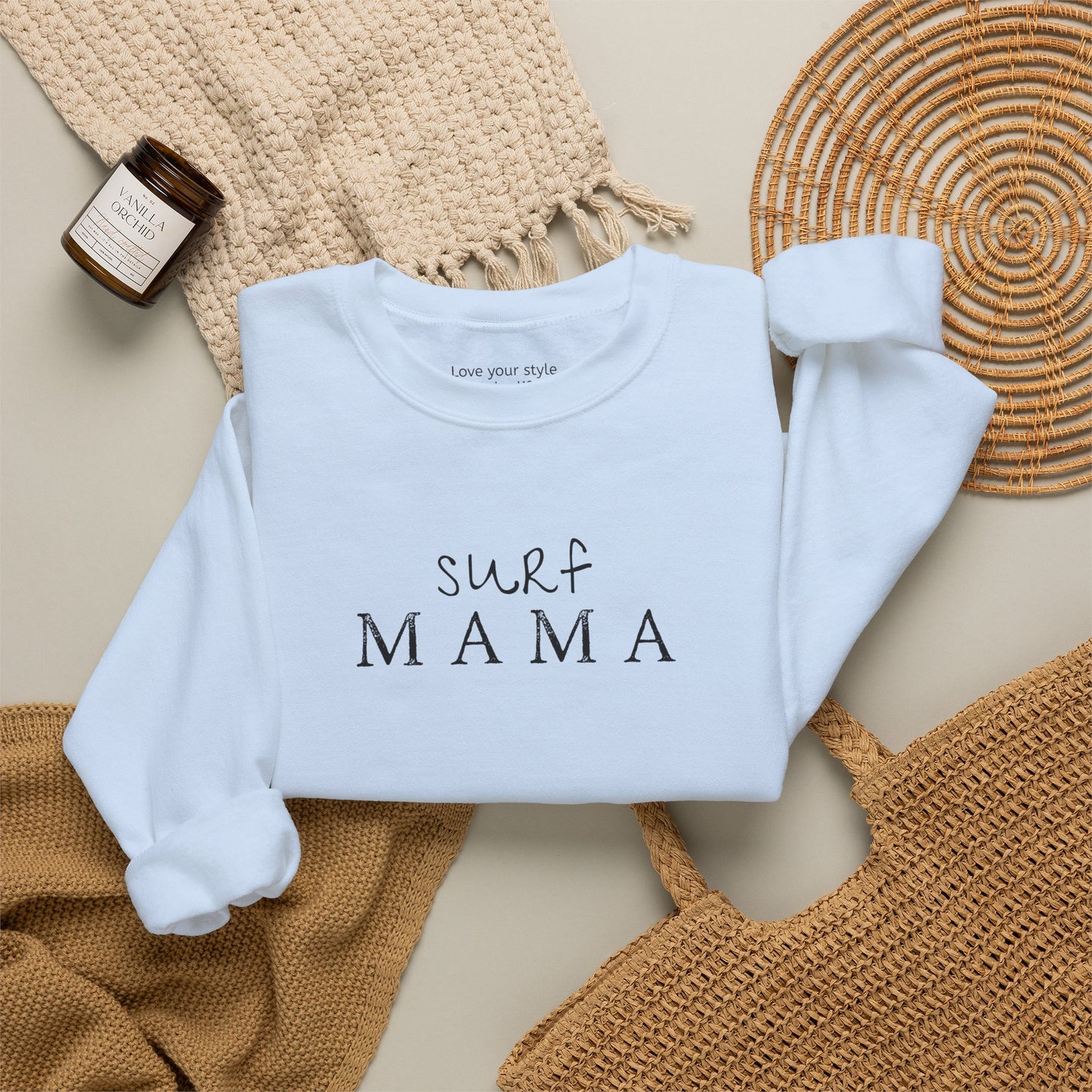 Surf Mama Sweatshirt | Hawaii Beach Graphic Pullover