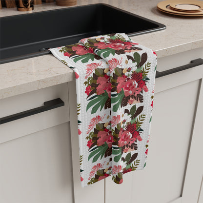 Kitchen Towel Pink Tropical Floral