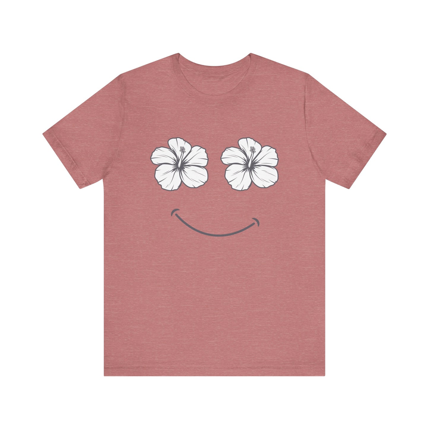 Hibiscus Happy Face Unisex Tee | Hawaii Graphic T-Shirt