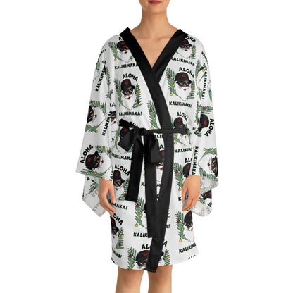 Long Sleeve Kimono Robe Aloha Kalikimaka