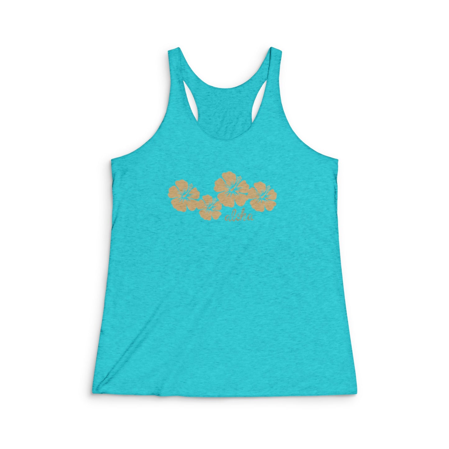 Hibiscus Aloha Triblend Racerback Tank