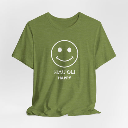 Hauʻoli Happy Face Unisex Tee | Hawaii Graphic T-Shirt