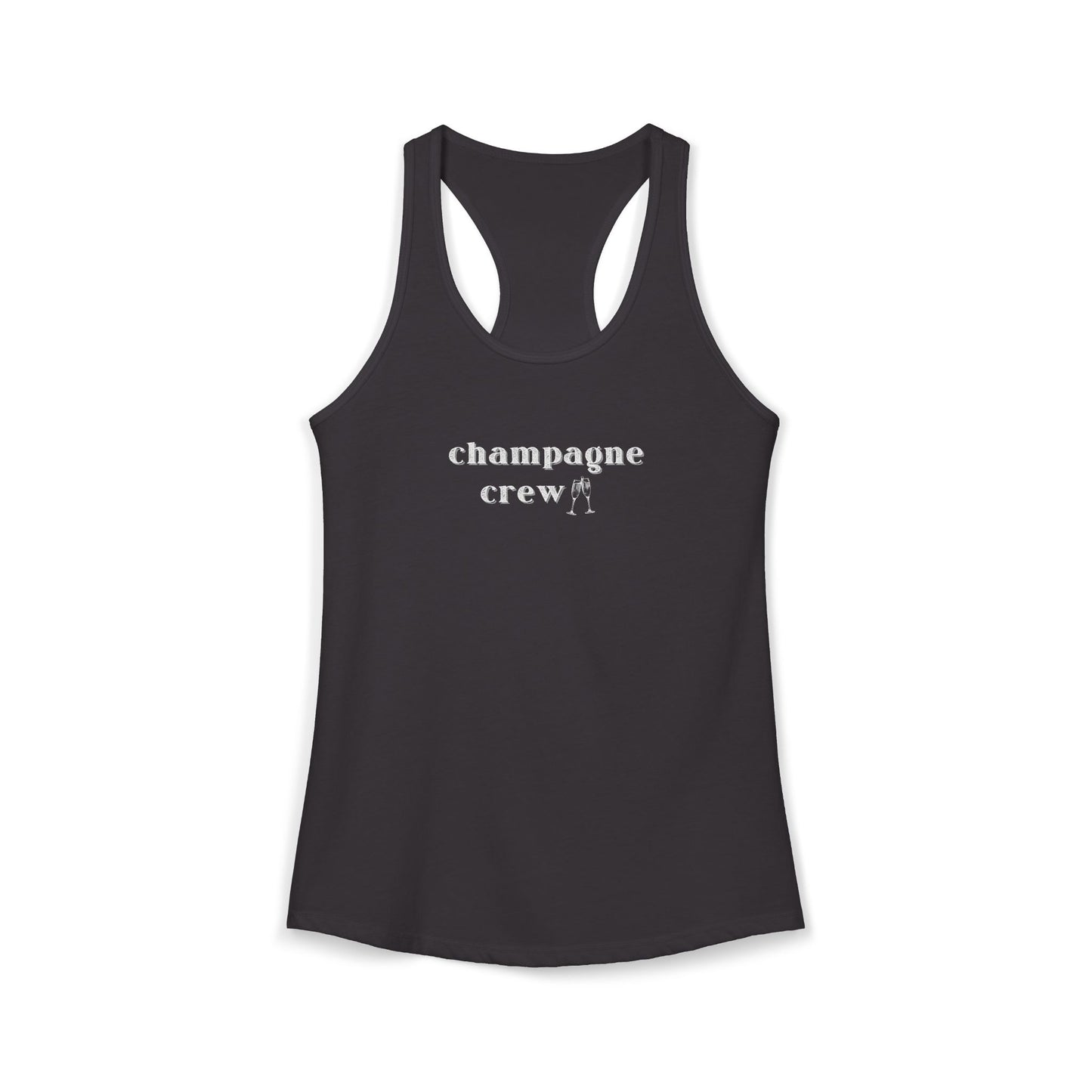 Champagne Crew Racerback Tank – Pop, Fizz, Chill