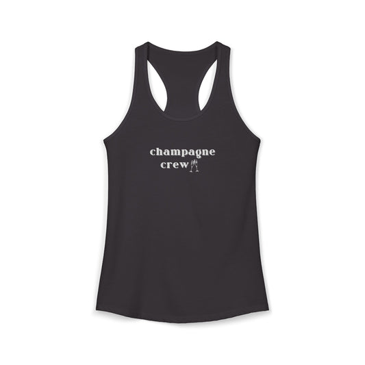 Champagne Crew Racerback Tank – Pop, Fizz, Chill
