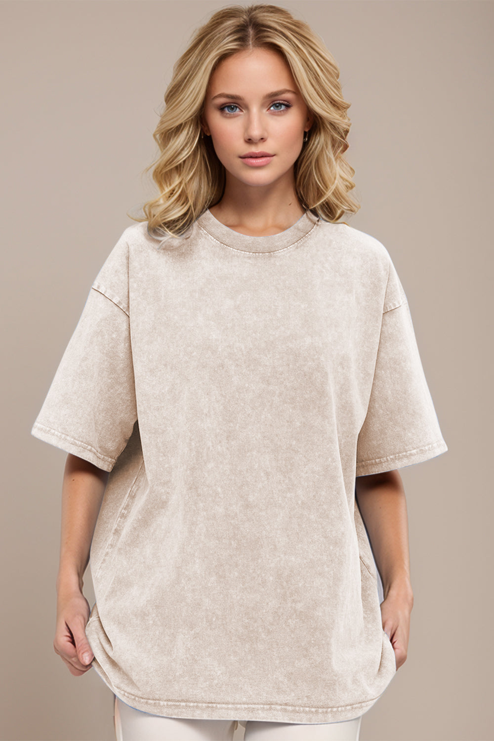 Basic Bae Cotton Round Neck Half Sleeve Tee