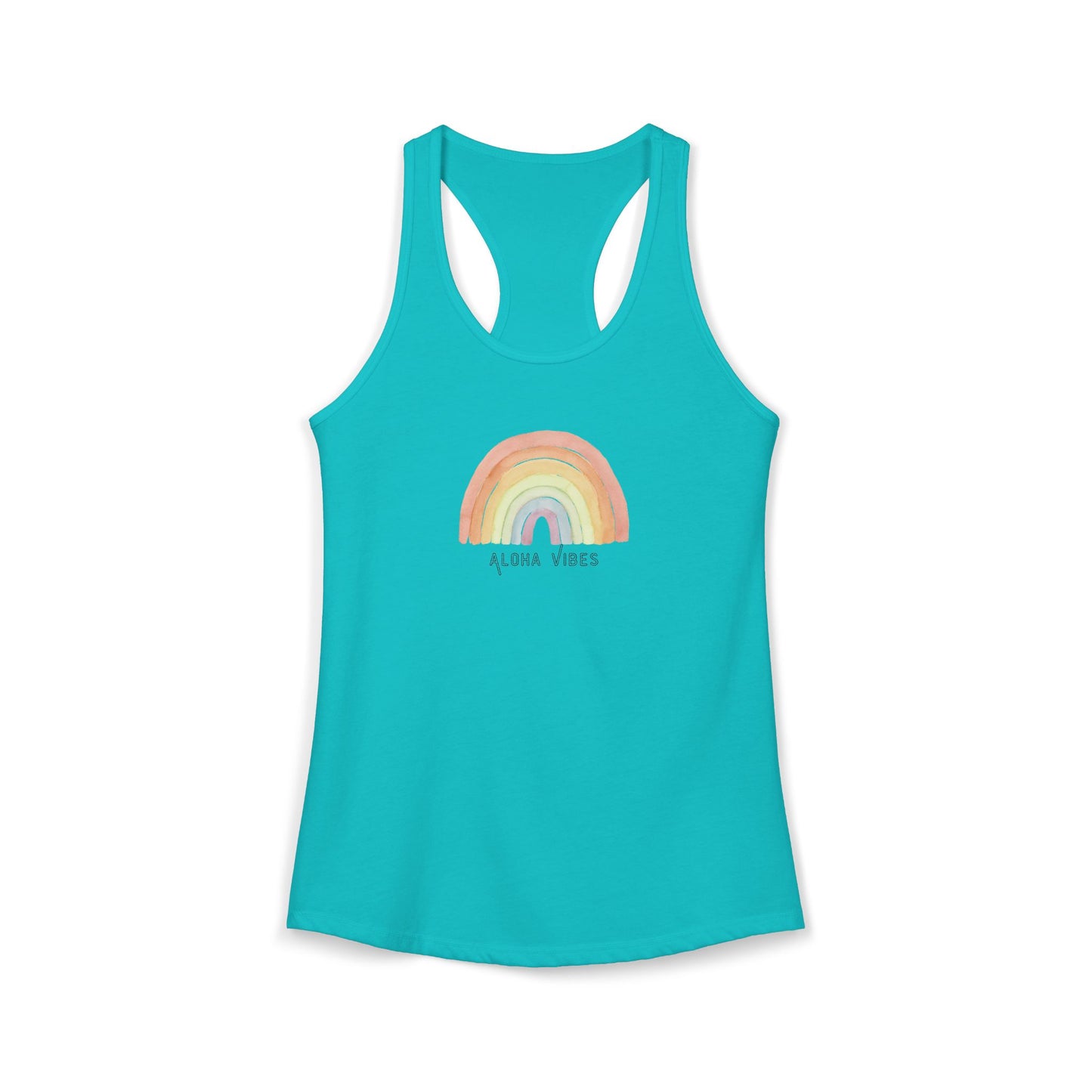 Aloha Vibes Rainbow Racerback Tank