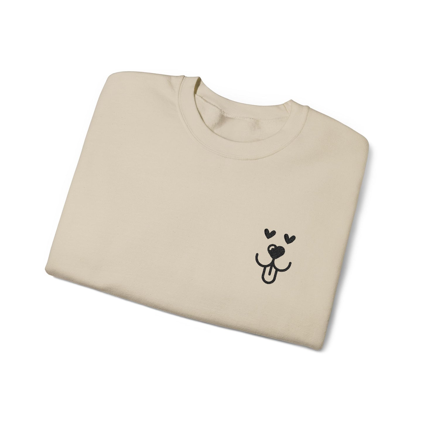 Crewneck Sweatshirt Embroidered All Love Dog