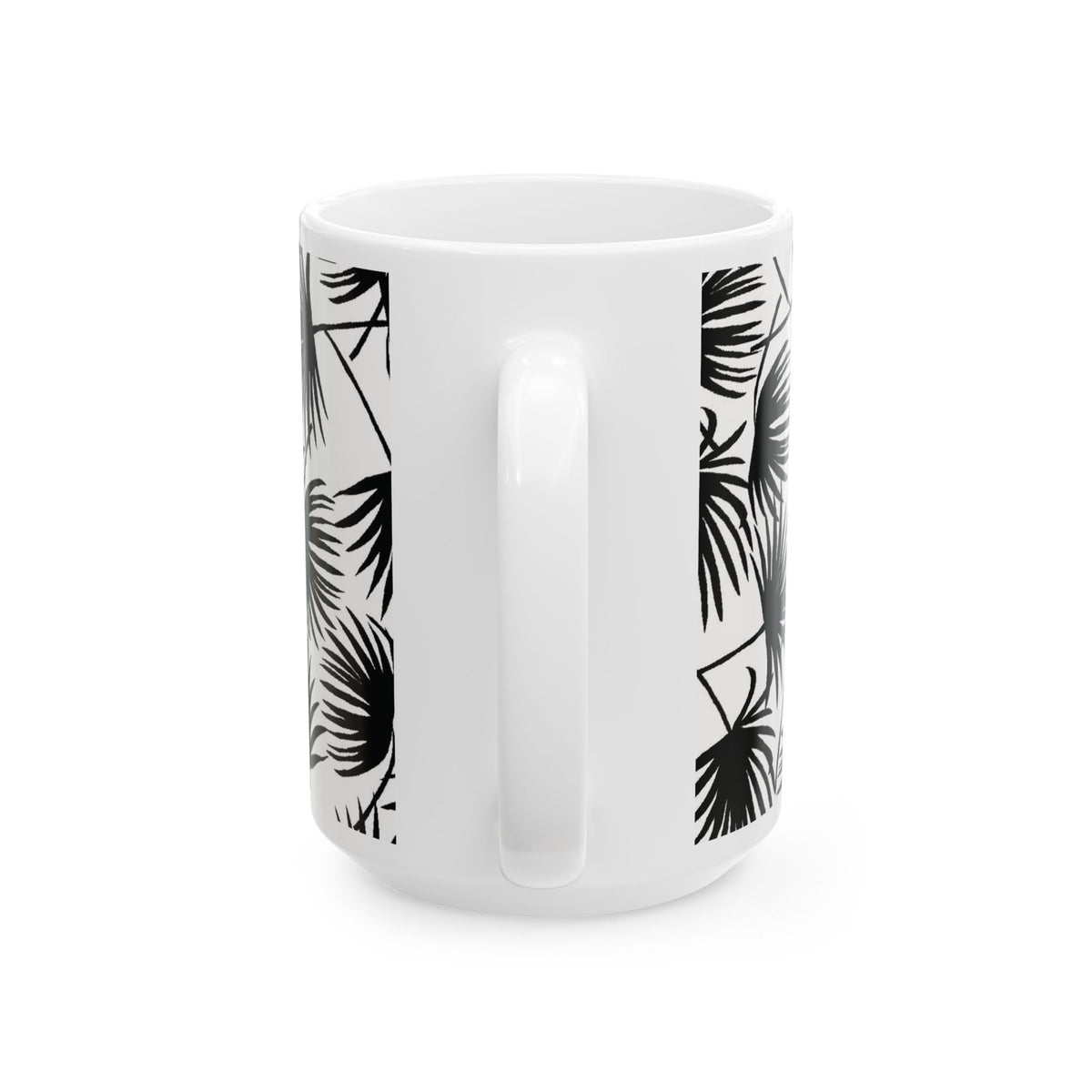 Palm Fan Black Coffee Mug – 11oz & 15oz