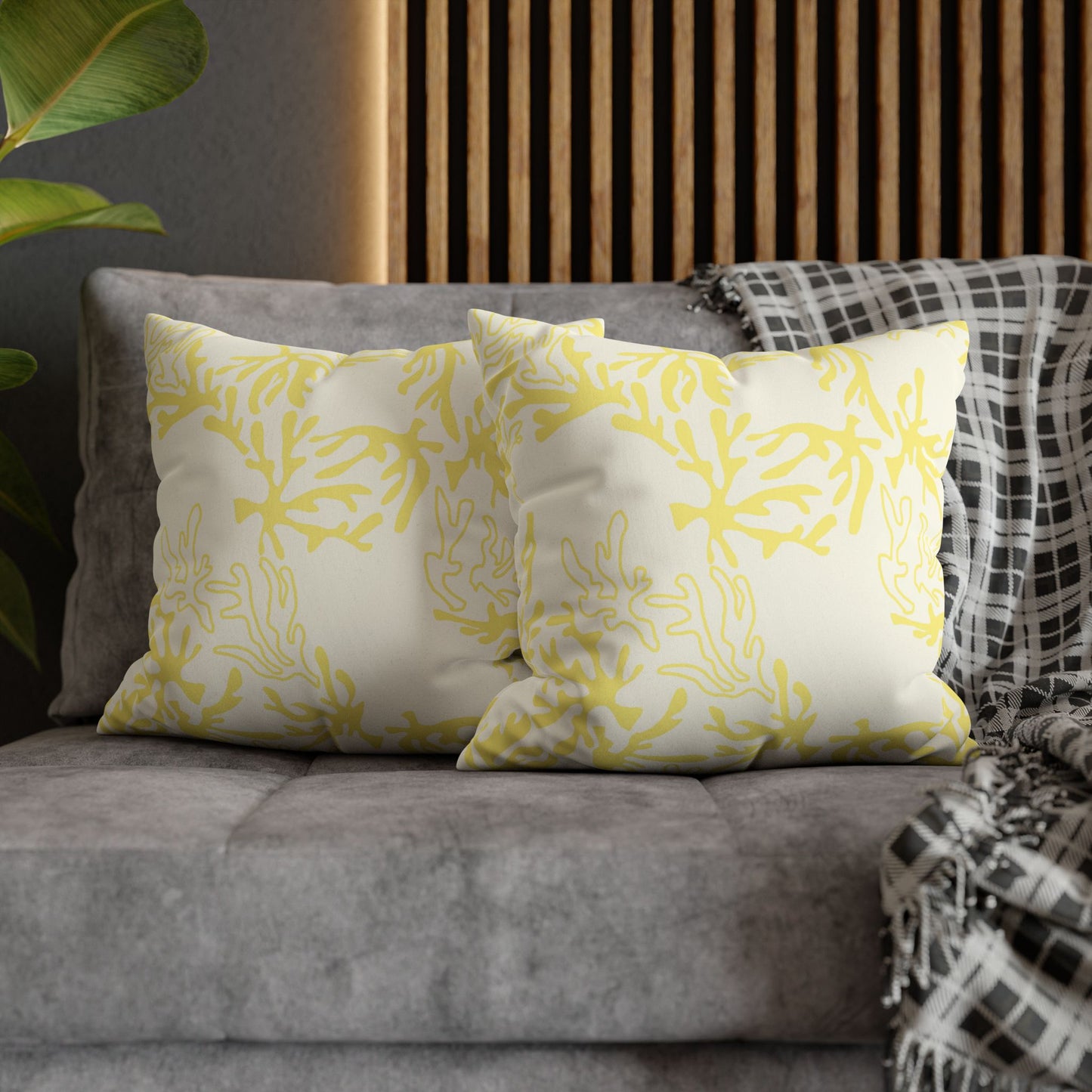 Coral Sunshine Faux Suede Pillow Cover | Coastal Throw Pillow
